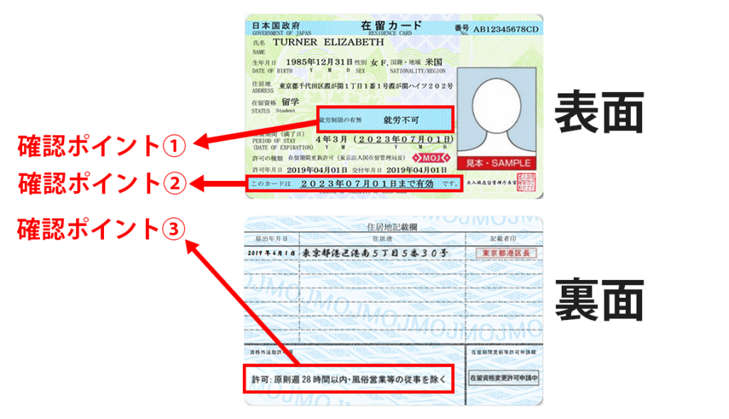 在留資格の確認